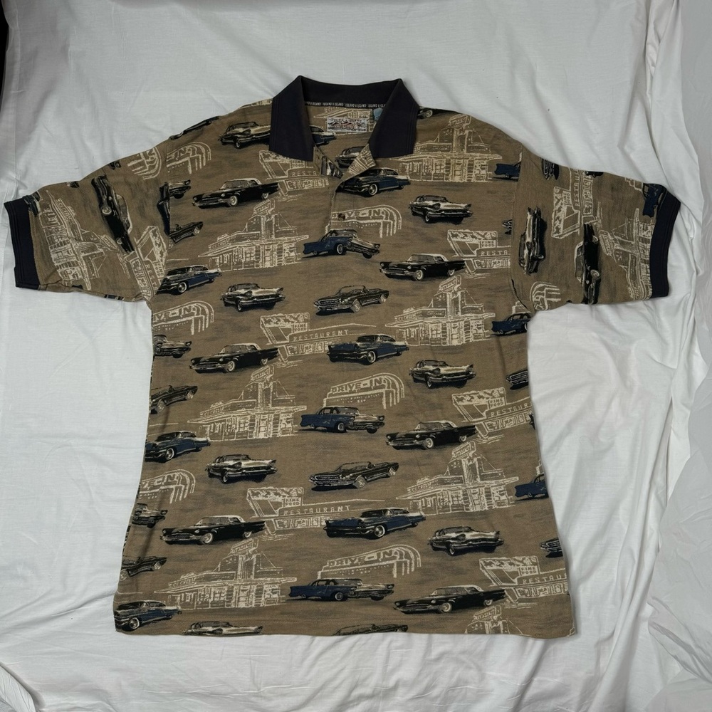 Vintage Island 2 Island Classic Car Drive In Polo Men’s XL